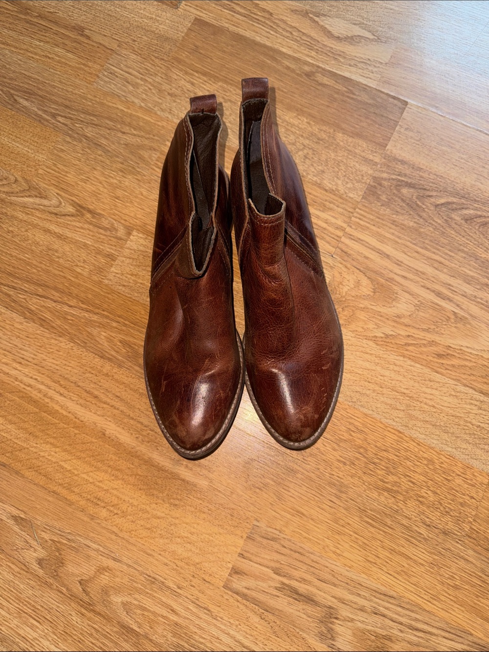 Women’s Brown Leather Chelsea Boots - Classic Slip-On Style